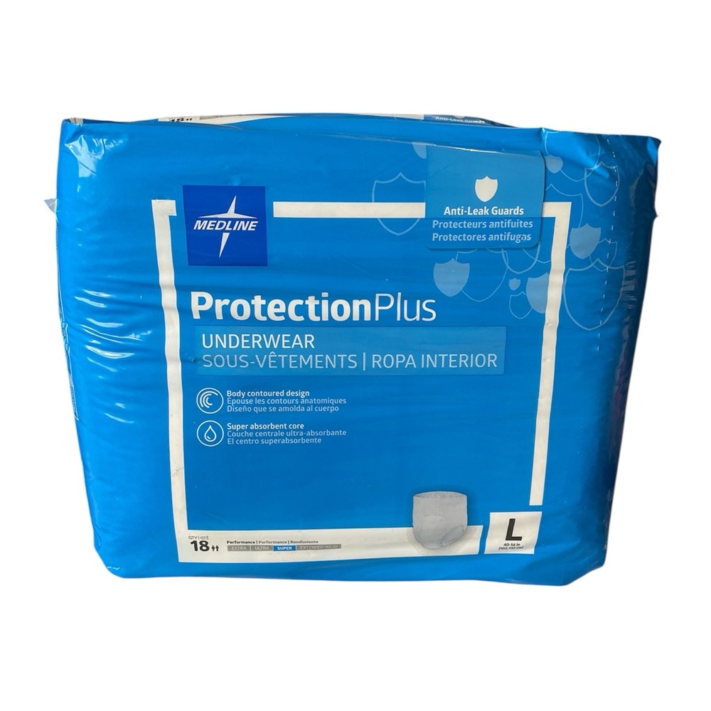 🩷. Medline ProtectionPlus Adult Underwear - Blue
